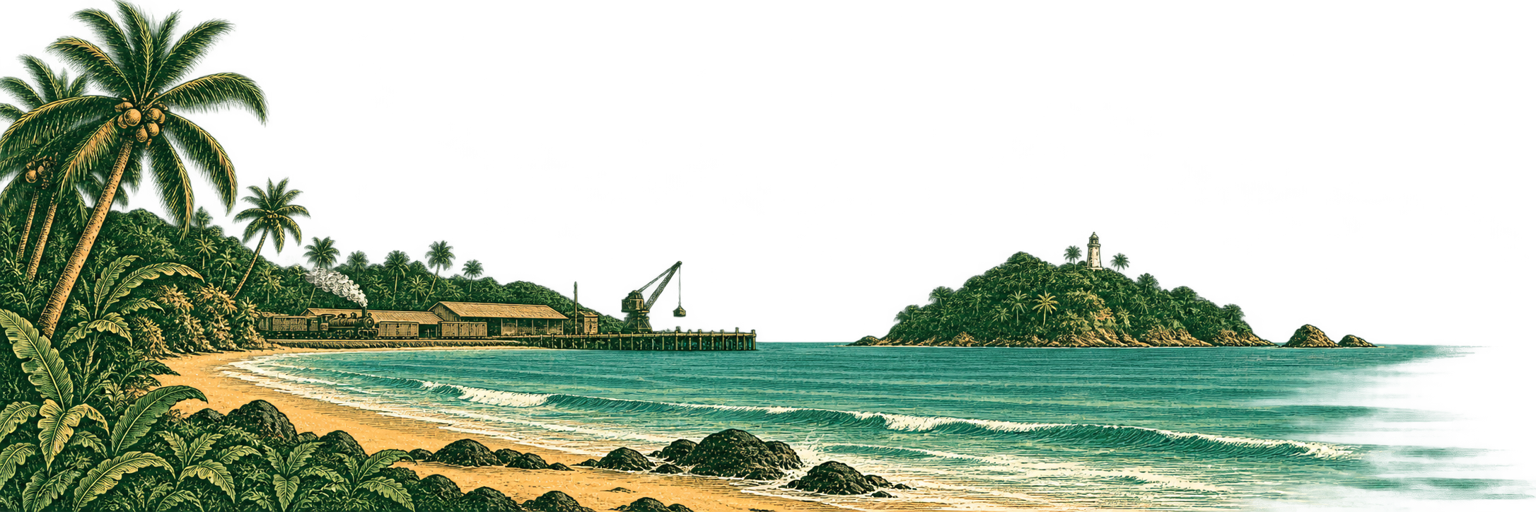 Playa caribeña de Limón con Isla Uvita